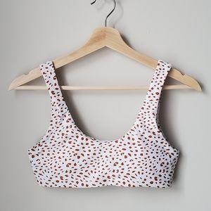 NWT Shein Dalmatian Scoop Bikini Top